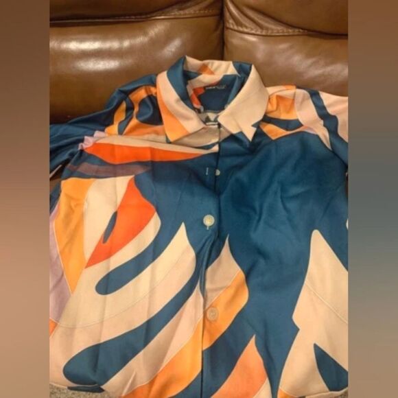 Nwt multicolor Overcoat sz large - Picture 12 of 15